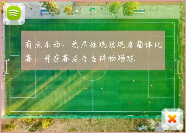 有点东西，悉尼妹现场观看葡体比赛，并在赛后与吉祥物踢球